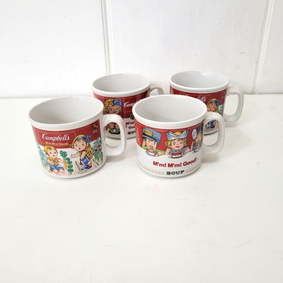 Vintage Campbell's Soup Mugs, Campbell Kids, Set of Four - Picture 2 of 6